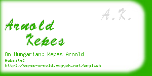 arnold kepes business card